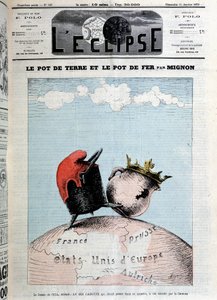 La olla de tierra y la olla de hierro por Mignon. Portada de 