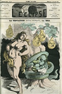 La tentación, la República-Eva tentada por la Serpiente-Orleans. Portada en “L