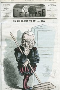 Ser o no ser, caricatura de Adolphe Thiers (1797-1877), estadista francés. Portada en “L