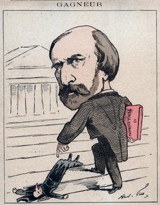 Wladimir Gagneur, economista socialista y fourierista, diputado del Jura - Caricatura de André Gill en “Les Hommes d
