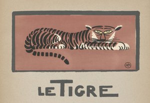 Le Tigre" Ilustración infantil de un tigre