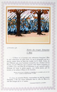 La entrada de las tropas francesas en Metz, 19 de noviembre de 1918, 1919