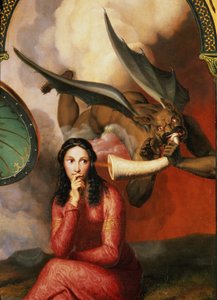El Bien y el Mal: el Diablo tentando a una joven (detalle)
