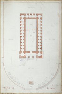 Plano del Templo de Salomón en Jerusalén, mediados del siglo XIX de Andre Lenoir