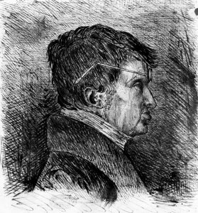 Autorretrato de André Marie Ampere siglo XIX (grabado)