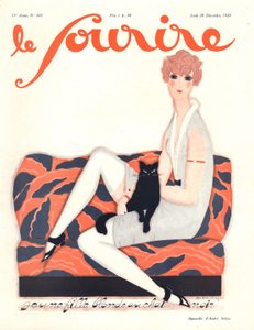 Portada de "Le Sourire", diciembre de 1928 (litografía en color) de Andre Stefan