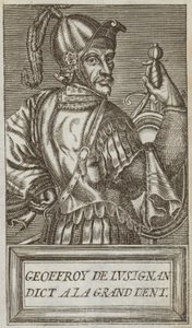 Geoffrey de Lusignan, Conde de Jaffa y Ascalón, Señor de Vouvant y Mervent de Montcontour y Soubise, ilustración de 