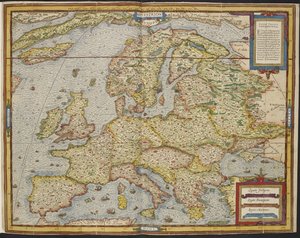 Mapa de Europa, La Cosmografía Universal de André Thevet de Andre Thevet