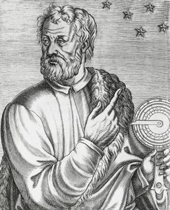 Retrato de Cristóbal Colón, grabado de Les Vrais portraits et Vies des Hommes illustres de Andre Thevet
