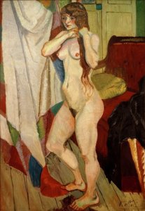 Suzanne Valadon peinándose