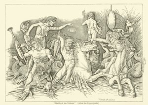 Batalla de los tritones de Andrea (after) Mantegna