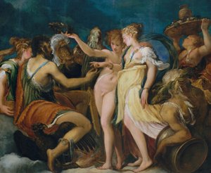 El Matrimonio de Cupido y Psique, c.1550 de Andrea Schiavone
