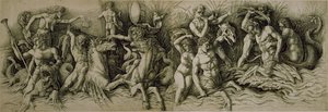 Batalla de los dioses del mar de Andrea (workshop of) Mantegna