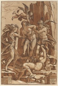 Alegoría de la virtud, 1585 de Andrea Andreani