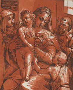 Madonna y Niño Acompañados por Santos de Andrea Andreani