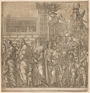 El Triunfo de Julio César: Procesión de hombres, mujeres y niños, 1593-99