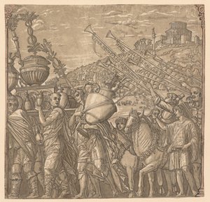 El triunfo de Julio César: Soldados llevando jarrones, 1593-99
