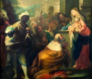 La Adoración de los Magos (detalle de los tres reyes)