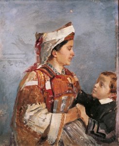 Esposa con traje albanés, de Andrea Cefaly (1827-1907) de Andrea Cefaly