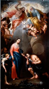 La Virgen aparece a San Jerónimo Emiliano de Andrea Celesti