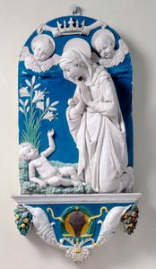 Madonna de los Lirios, Adoración del Niño