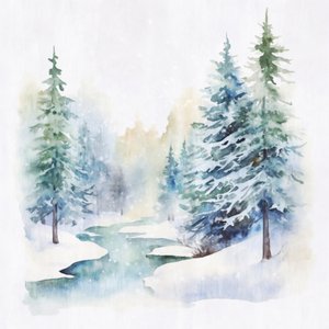 Arroyo en el bosque invernal de Andrea Haase