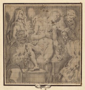 Figuras atendiendo a los heridos San Sebastián de Andrea Lilio