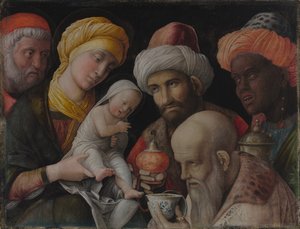 Adoración de los Magos de Andrea Mantegna
