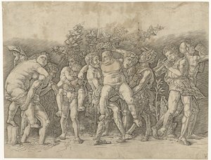 Bacanal conoció a Silenus de Andrea Mantegna