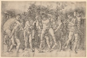 Bacanal con Sileno de Andrea Mantegna