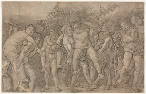 Bacanal con Sileno de Andrea Mantegna