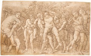 Bacanal con Sileno de Andrea Mantegna