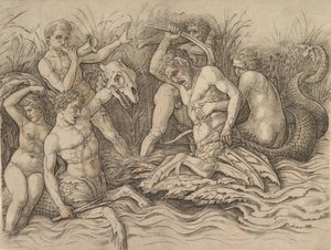 Batalla de los Dioses del Mar de Andrea Mantegna