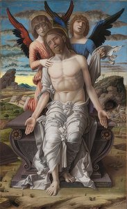 Cristo como el hombre de dolores, 1495-1500 de Andrea Mantegna