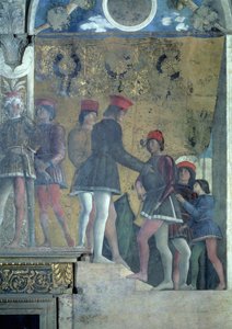Cortesanos de la corte de Marchese Ludovico Gonzaga III de Mantua (detalle)