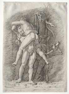 Hércules y Anteo, 1400s