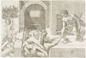 Ignorancia y Mercurio de Andrea Mantegna