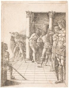 Cristo es azotado de Andrea Mantegna