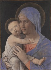 Madonna con niño, 1480 de Andrea Mantegna
