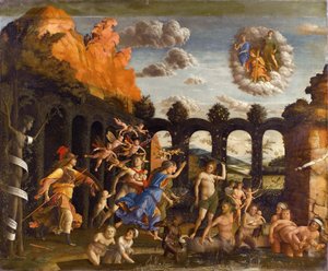 Minerva expulsando los vicios del Jardín de la Virtud de Andrea Mantegna