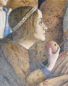 Paola Gonzaga (detalle) de Andrea Mantegna