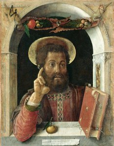 San Marcos Evangelista, c.1450 (técnica mixta sobre lienzo) de Andrea Mantegna