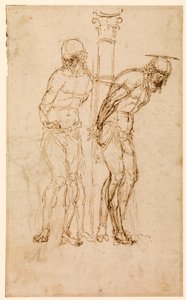 Estudios para Cristo en la Columna (recto), c.1460-65 de Andrea Mantegna