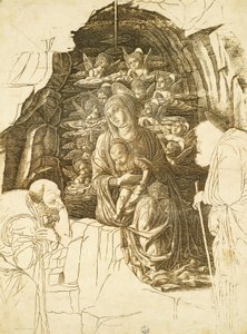 Estudio para la Adoración de los Magos de Andrea Mantegna