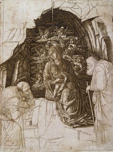 La adoración de los magos: La Virgen en la gruta, c.1475-80