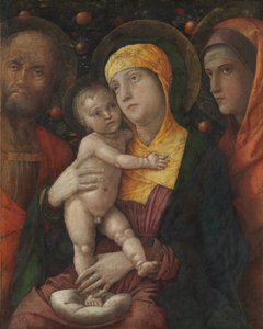 La Sagrada Familia con Santa María Magdalena, ca. 1495-1500 de Andrea Mantegna