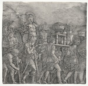 Los Triunfos de César: Los Portadores de Coraza, c. 1495 de Andrea Mantegna