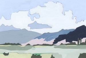 Cielo de ensueño, 2023 (acrílico sobre papel) de Andrea Mejia