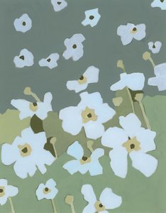 Sinfonía de flores, 2023 (acrílico sobre papel) de Andrea Mejia