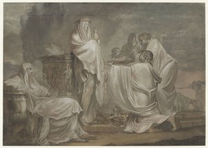Escena de sacrificio con Vírgenes Vestales de Andrea Oppiani